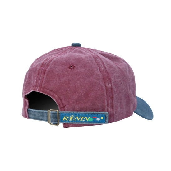 Load image into Gallery viewer, Stone Washed Arc Logo Cap - Ruby/Navy

