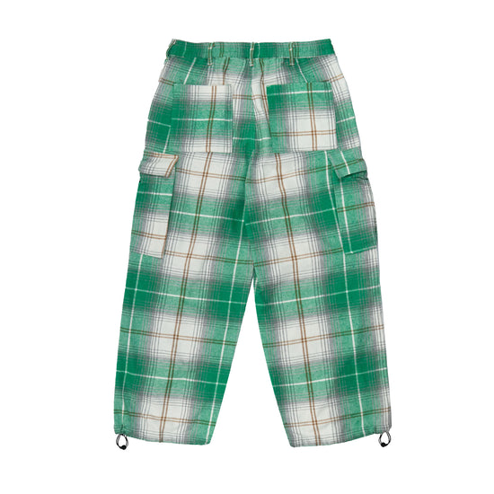 Flannel Baggy Cargo Pant - Green