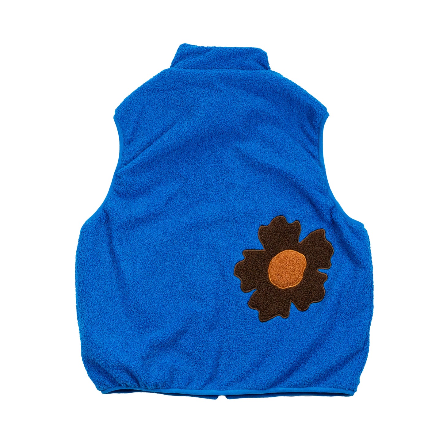 Flower Sherpa Reversible Vest Blue RŌNIN