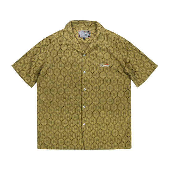Honeycomb Lace Shirt - Olive