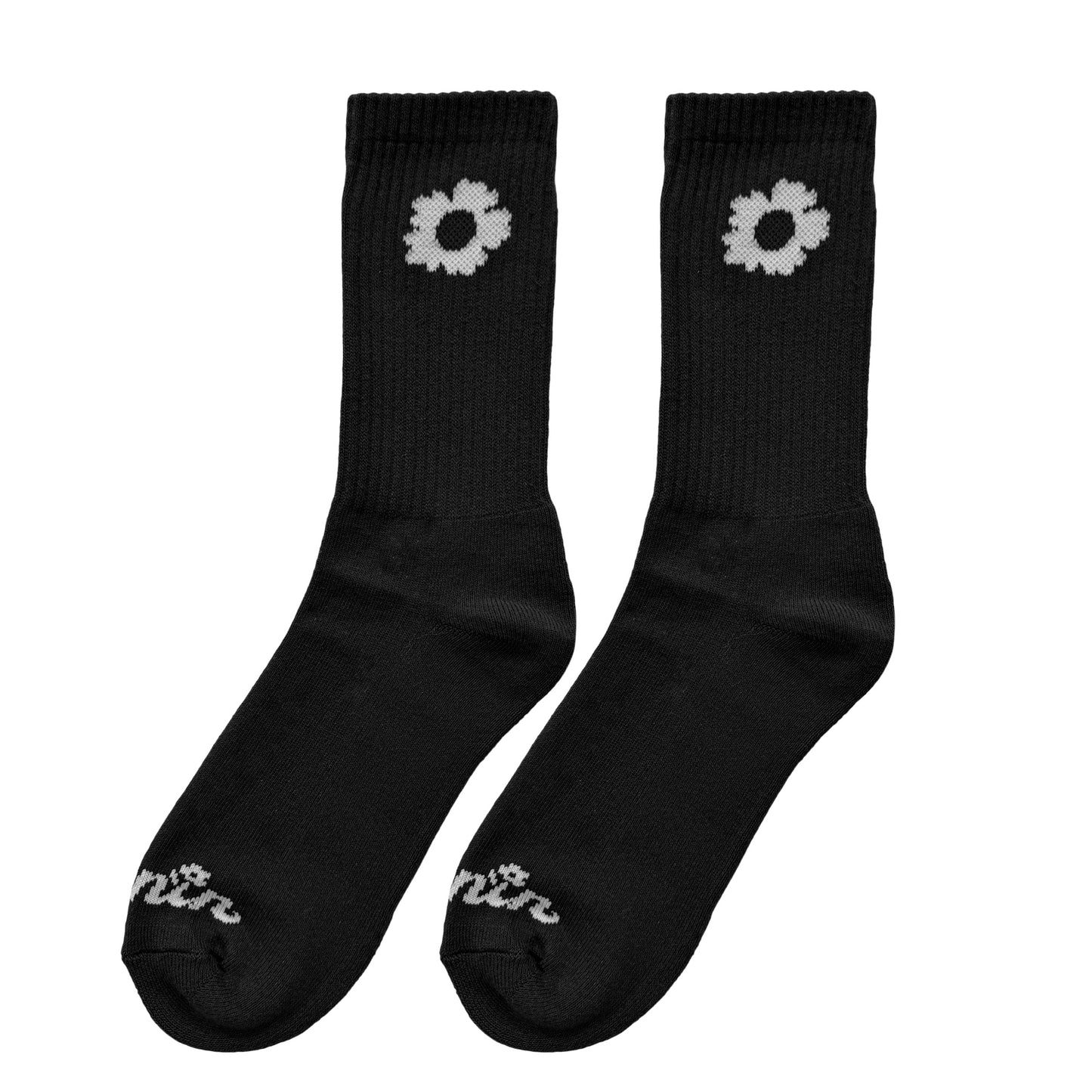 Flower Socks - Black