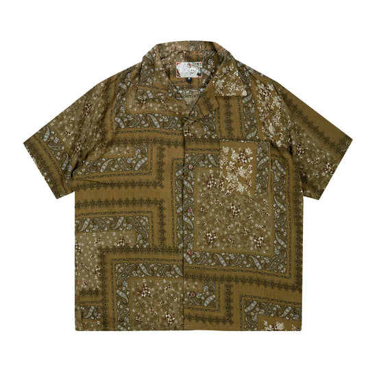 Load image into Gallery viewer, Paisley Rayon Shirt - Olive

