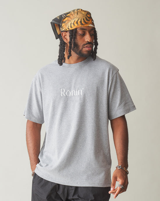 Load image into Gallery viewer, Embroidered Tonal Classic Logo Tee - Heather Gray
