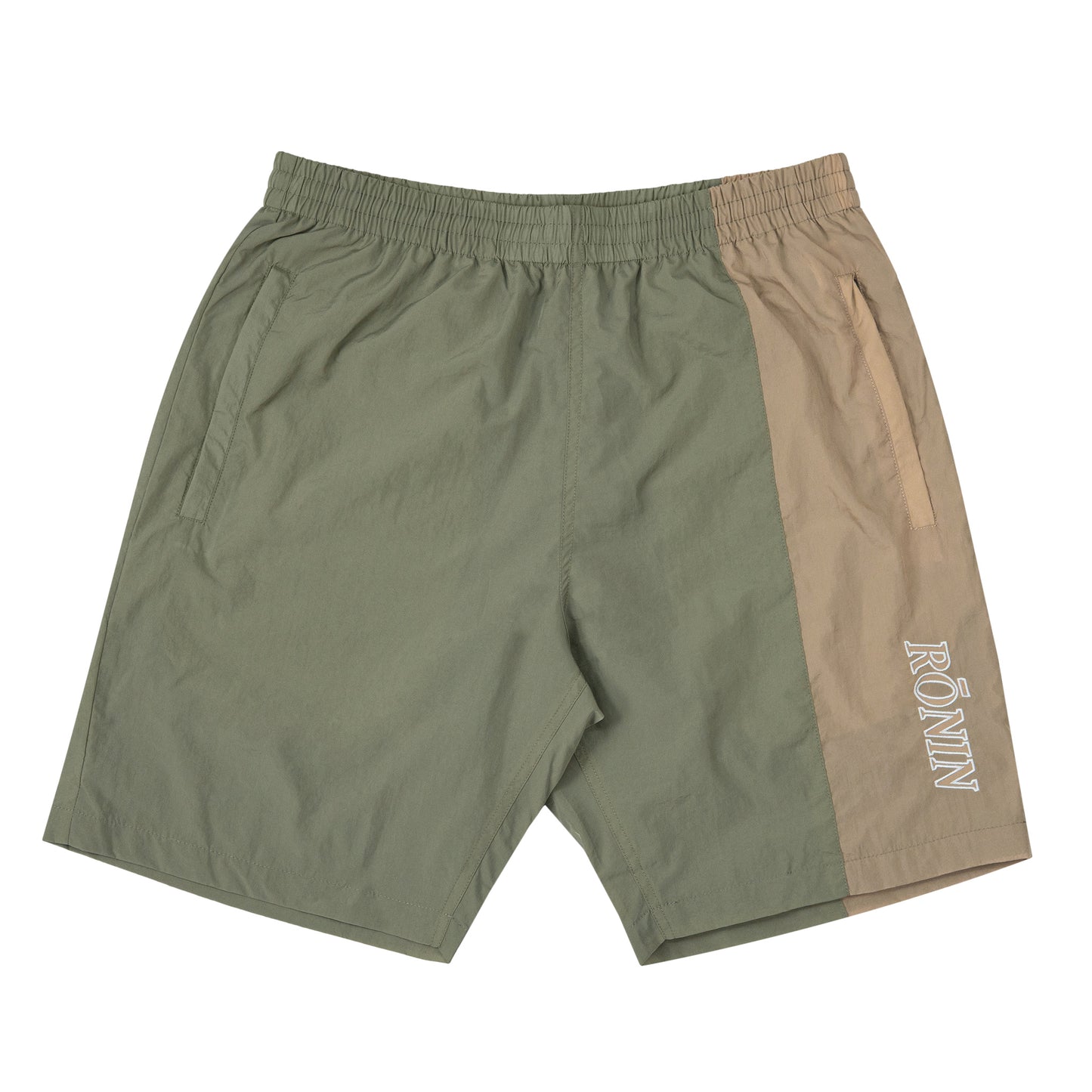 Nylon Water Shorts - Olive|Tan