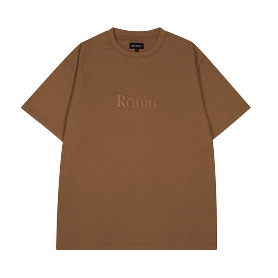 Load image into Gallery viewer, Embroidered Tonal Classic Logo Tee - Brown
