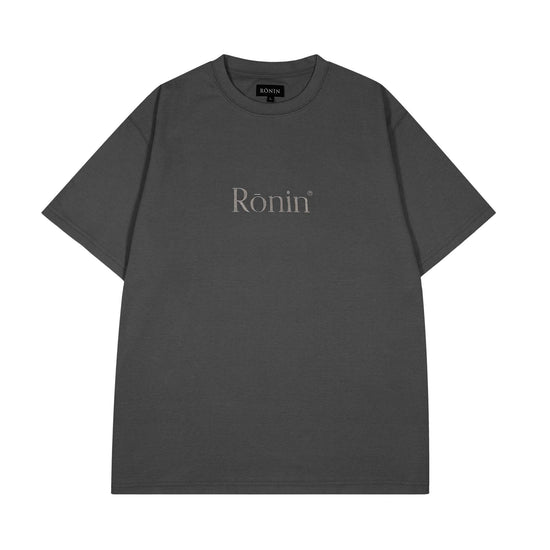 Load image into Gallery viewer, Embroidered Tonal Classic Logo Tee - Charcoal
