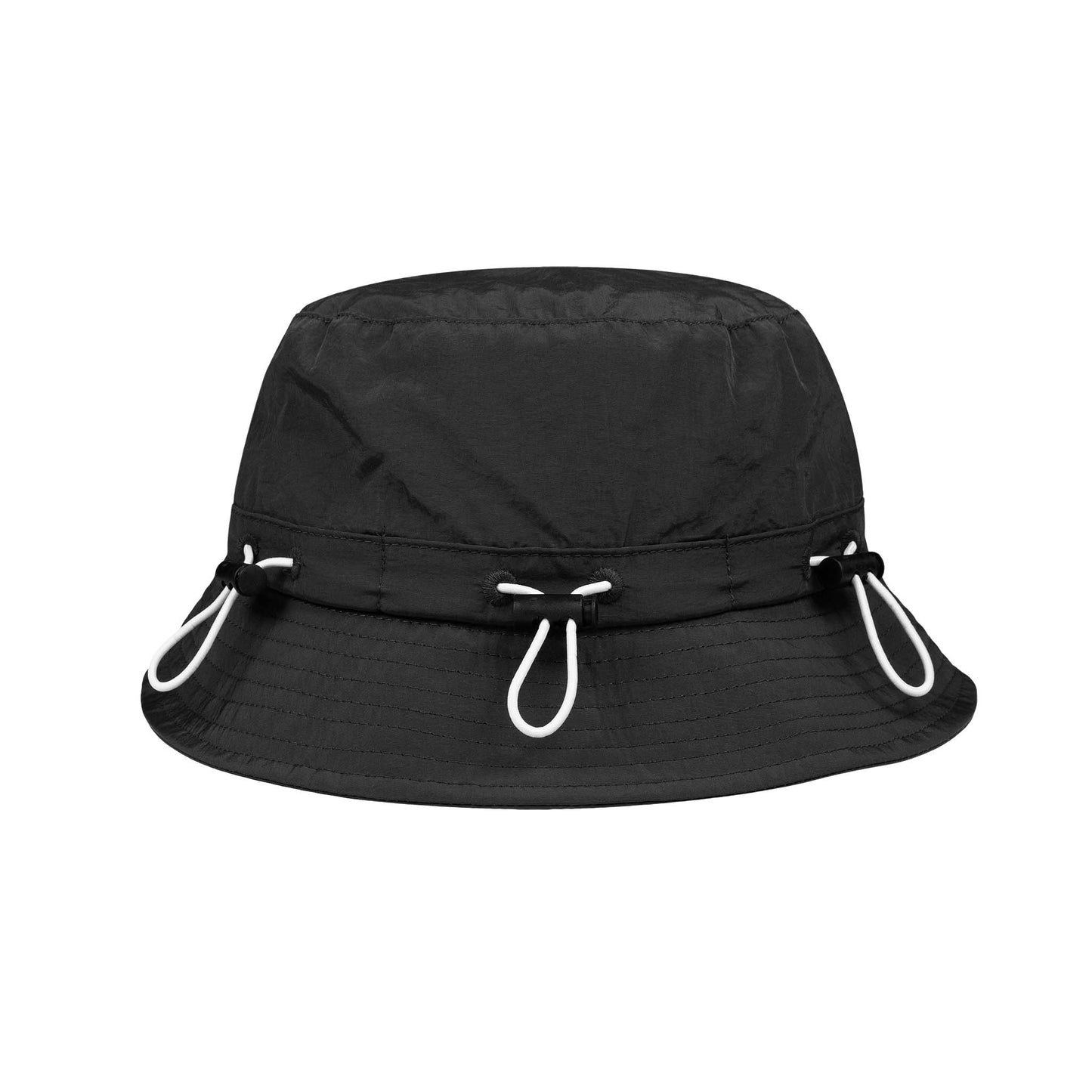 Crinkle Nylon Bucket Hat - Black