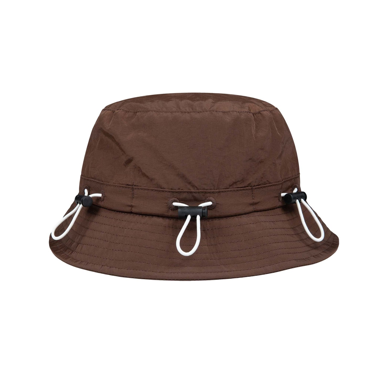 Crinkle Nylon Bucket Hat - Brown