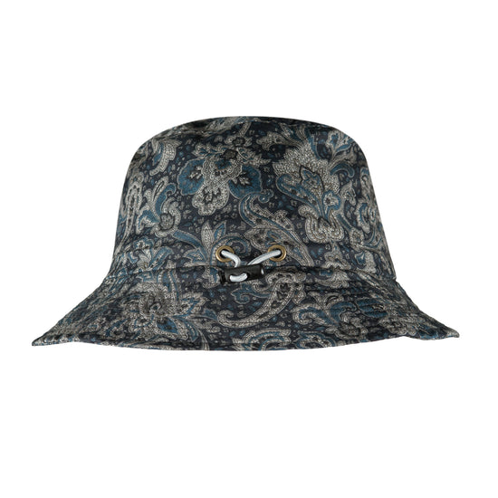 Load image into Gallery viewer, Paisley Bucket Hat - Navy
