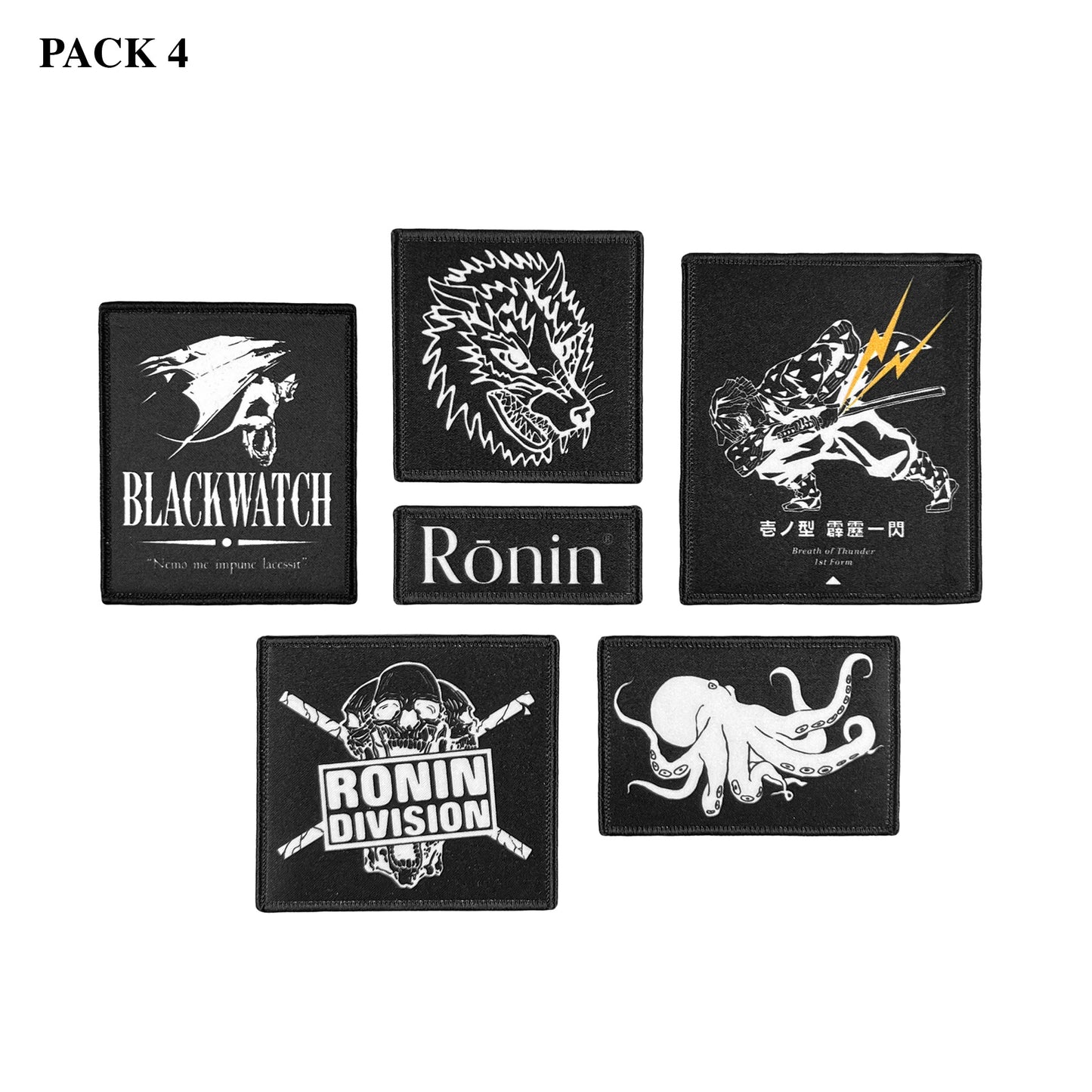 10 Year Iron-on Patches - Black