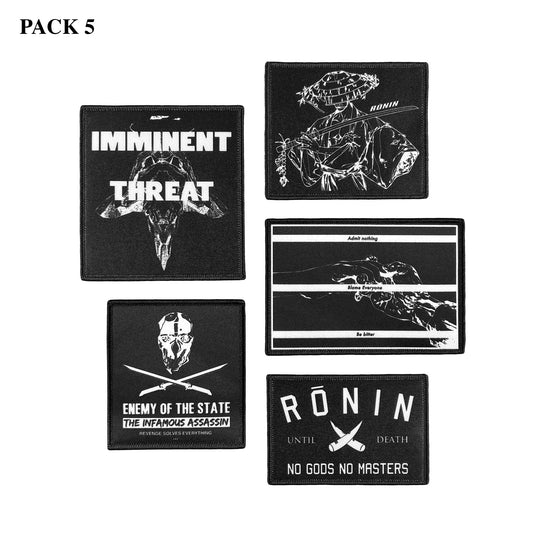 10 Year Iron-on Patches - Black
