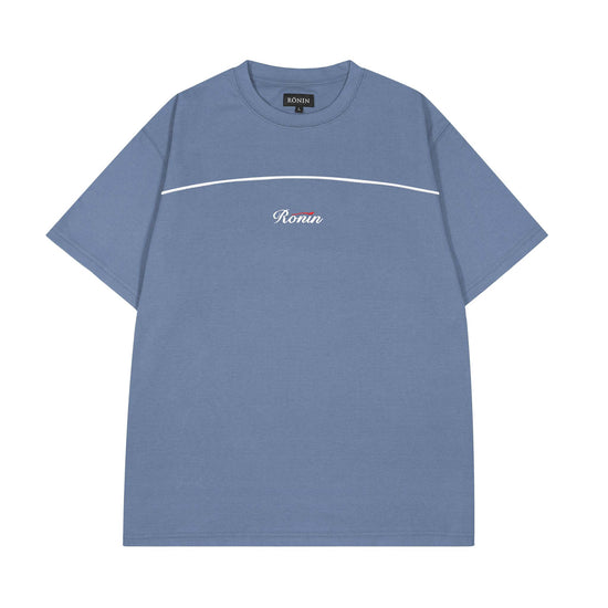 Piping Logo Tee - Storm Blue