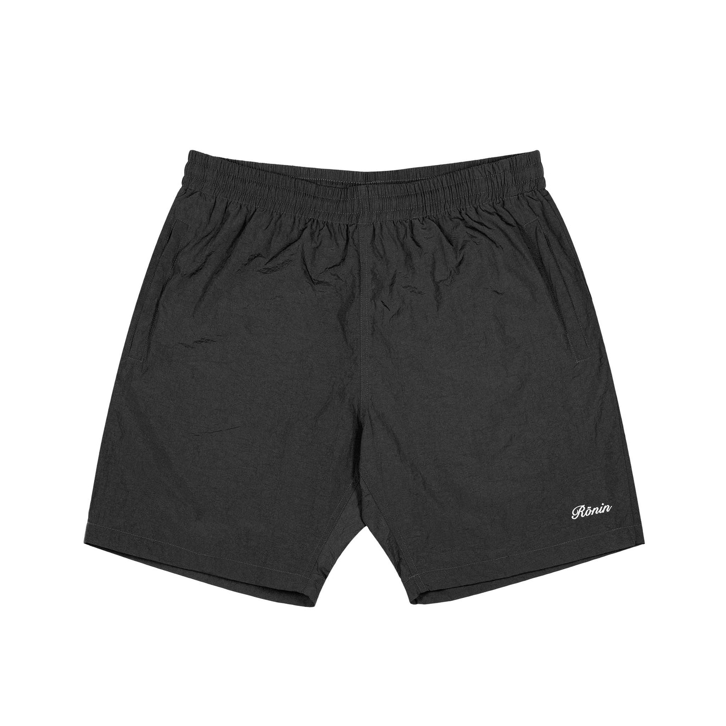 Crinkle Nylon Shorts - Black