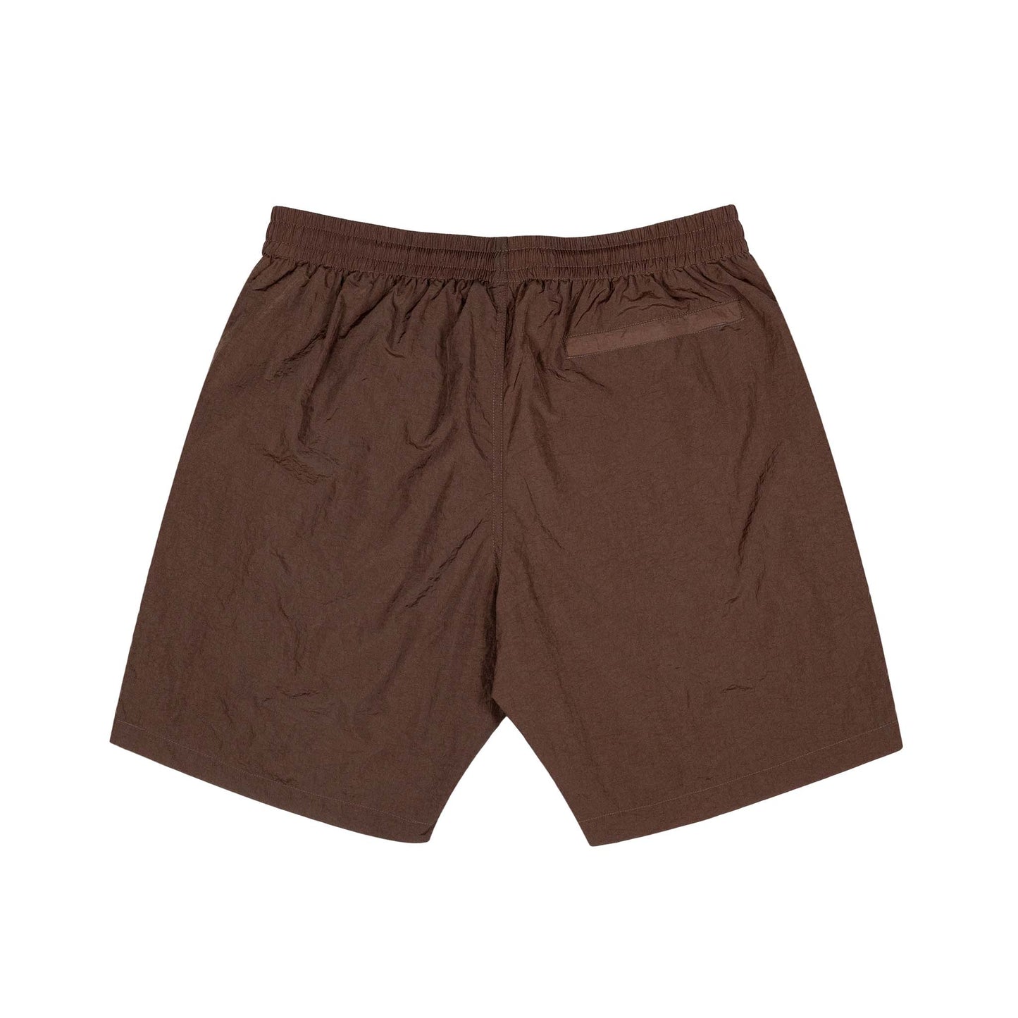 Crinkle Nylon Shorts - Brown