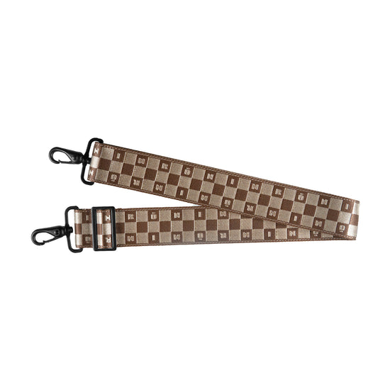 Load image into Gallery viewer, Checkered Shoulder Strap - Brown
